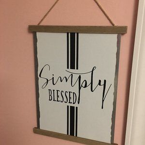 NWOT - Simply Blessed Metal Sign